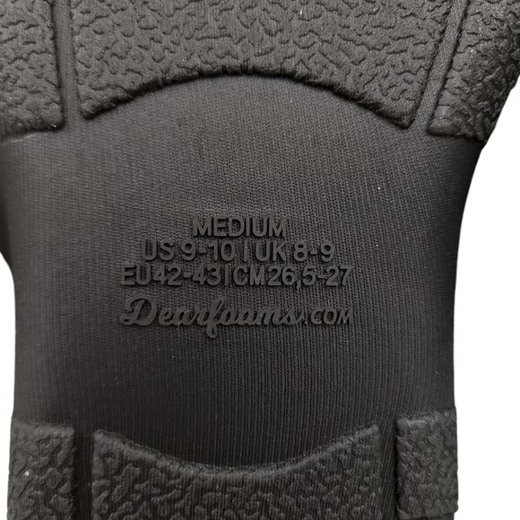 Dearfoams Clog Shoes Slippers Mens 9-10 Black Perforated Microsuede Moc Toe Cozy - Picture 12 of 12